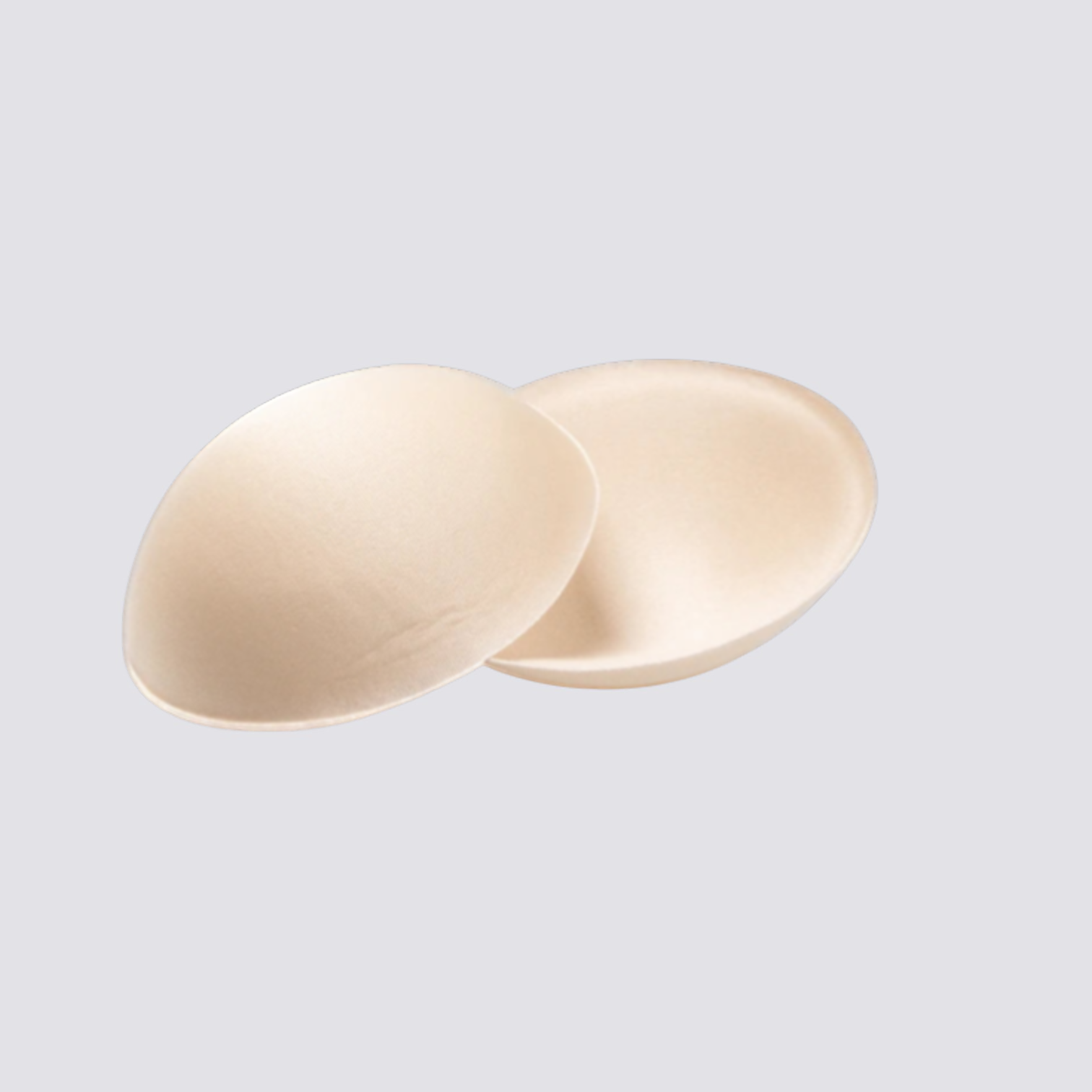Celviroa beige removable bra pads for shapewear camisole, made of soft nylon and spandex blend.