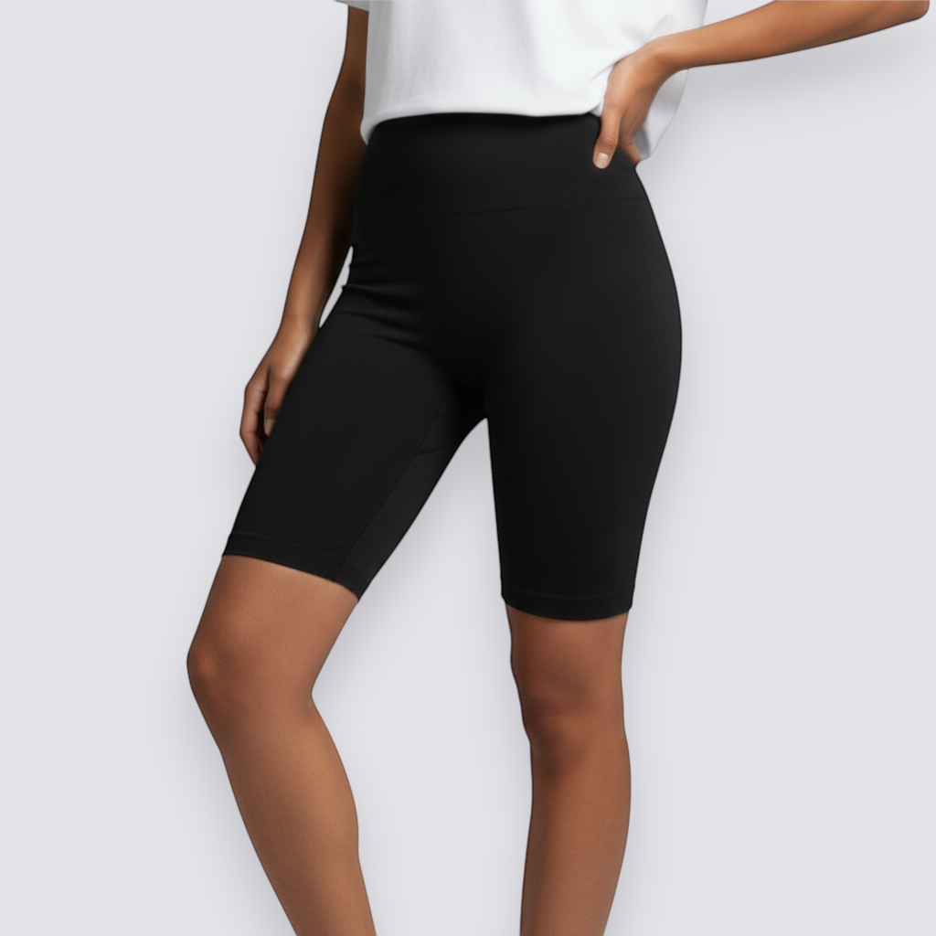celviroa black mid-thigh tummy control shapewear shorts with seamless high waist and breathable fabric.