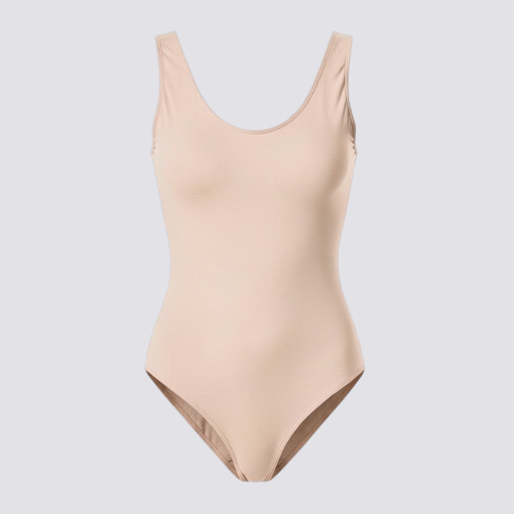 Celviroa women's seamless brown polyamide and elastane shapewear bodysuit with firm tummy control and wire-free support.