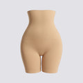 Celviroa high-waist beige seamless control shorts made from nylon and spandex blend for tummy and waist sculpting.