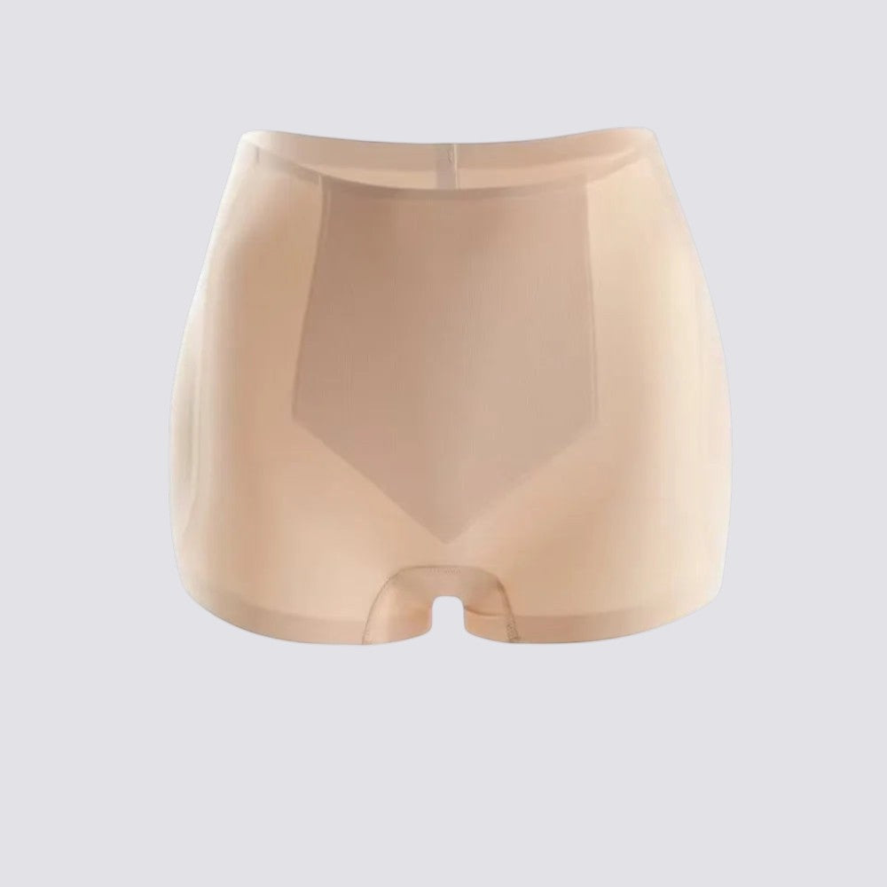 Celviroa high waist seamless body shaping panties in nude, made from nylon and spandex blend with medium compression and a wide waistband.
