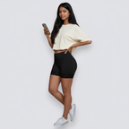 celviroa beige lace hip enhancer shapewear shorts with medium compression and butt lift effect.